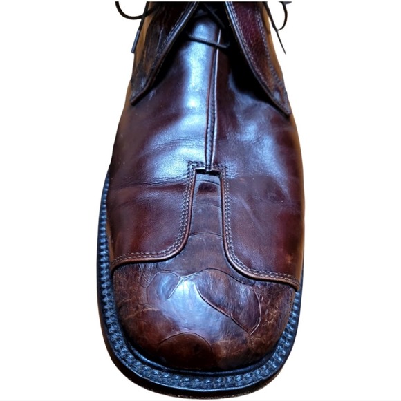 Belvedere Florence Brown Ostrich Leather Men\'s Oxfords Size 13 main image 7